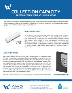 collection capacity - American Wick Drain