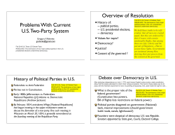 Problems With Current US Two-Party System Overview of