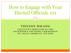 How to Engage with Your Elected Officials 101