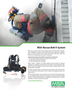 MSA Rescue Belt II System - Churchville Fire Equipment