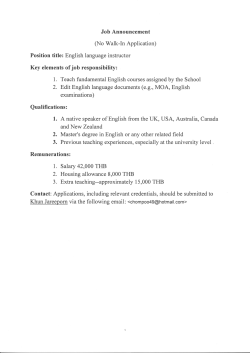 (No Walk-In Application) 1.Salary 42,000 THB