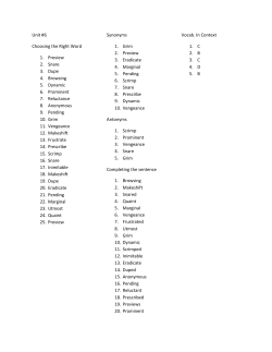 Unit #6 Choosing the Right Word 1. Preview 2