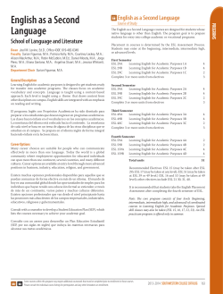 English as a Second Language