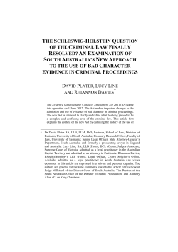 The Schleswig-Holstein Question of the Criminal Law