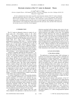Electronic structure of the NV center in diamond