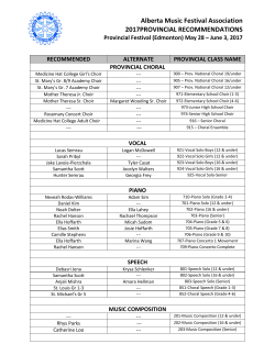 Provincial - Medicine Hat Rotary Music Festival