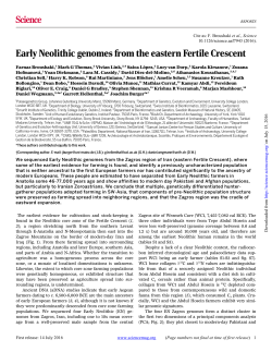 Early Neolithic genomes from the eastern Fertile Crescent