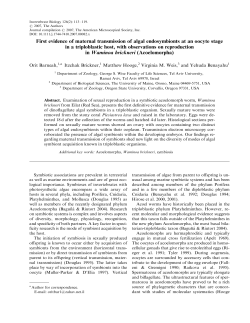 First evidence of maternal transmission of algal endosymbionts at an
