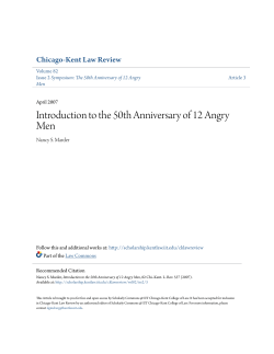 Introduction to the 50th Anniversary of 12 Angry Men