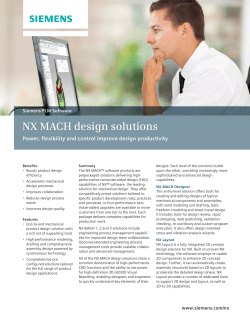 Siemens PLM NX Mach Design Solutions Fact Sheet