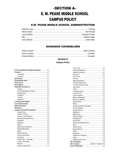 em pease middle school campus policy