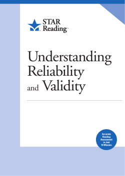 Understanding Reliability and Validity