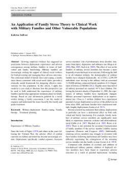 An Application of Family Stress Theory to Clinical Work with Military