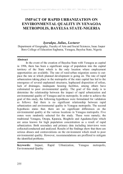 IMPACT OF RAPID URBANIZATION ON ENVIRONMENTAL