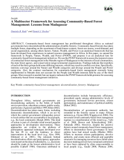 A Multisector Framework for Assessing Community