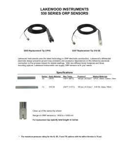 Model 530 ORP Sensor - Process Controls And Instrumentation News