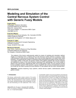 Modeling and Simulation of the Central Nervous System Control
