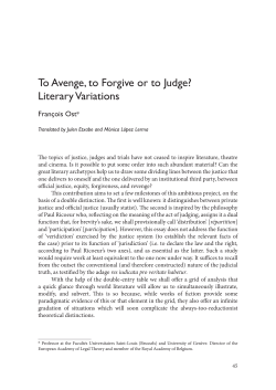 To Avenge, to Forgive or to Judge? Literary Variations