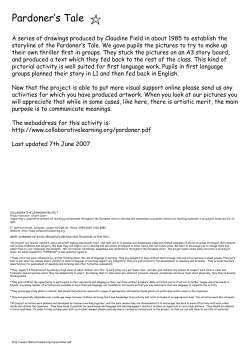 Pardoner`s Tale - Collaborative Learning Project