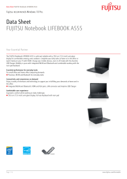 Data Sheet FUJITSU Notebook LIFEBOOK A555