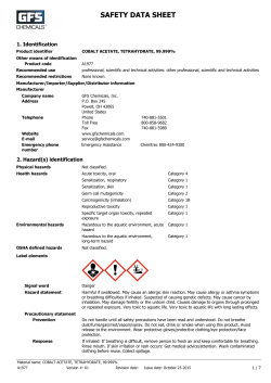 safety data sheet