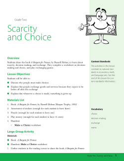 Scarcity and Choice - Take Charge America