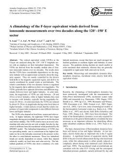 A climatology of the F-layer equivalent winds derived from