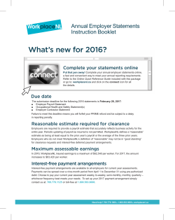 Annual Employer Statement Instructions