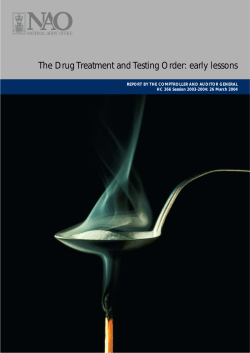 The Drug Treatment and Testing Order: early lessons