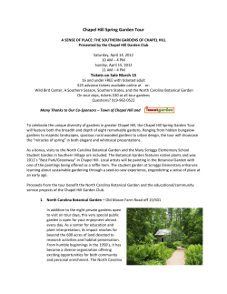 Chapel Hill Spring Garden Tour