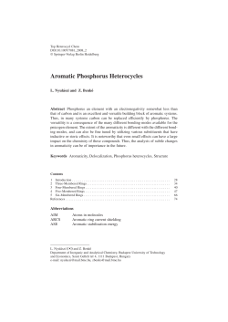 Aromatic Phosphorus Heterocycles
