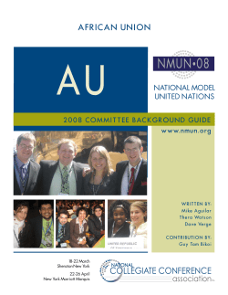 History of the African Union - National Model United Nations