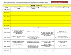 38TH Parallel medical and nursing education conference 2012