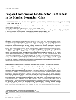 Proposed Conservation Landscape for Giant Pandas in the Minshan