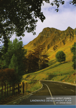 landmarks development plan - Hastings District Council