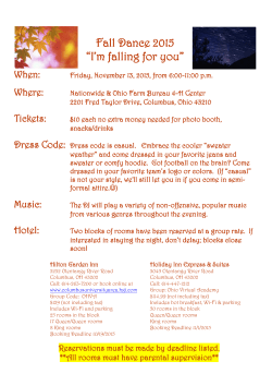 2015 Fall Dance Informational Forms