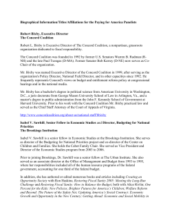 Biographical Information about the Speakers
