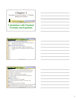 Chapter 3 - Chemistry