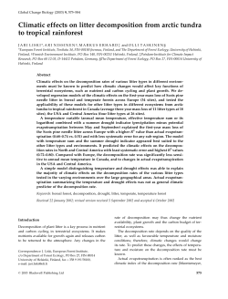 Climatic effects on litter decomposition from arctic tundra to tropical