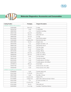 PL - Molecular Diagnostics: Accessories and Consumables