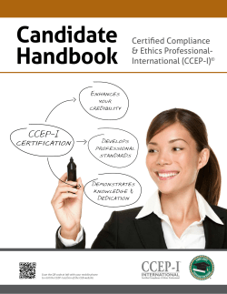 Handbook - Compliance Certification Board