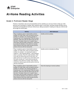 At-Home Reading Activities