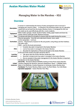 Avalon Marshes Water Model