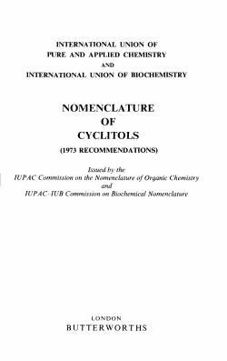 nomenclature cyclitols