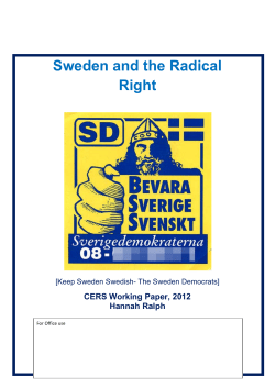 Sweden and the Radical Right