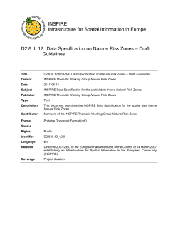 INSPIRE data specification on Theme Name