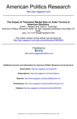 The Impact of Television Market Size on Voter Turnout in American
