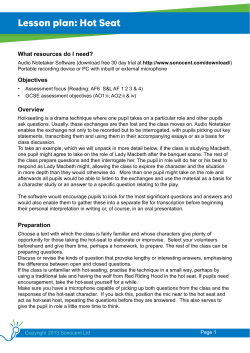 Lesson plan: Hot Seat