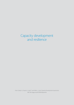 Capacity development and resilience