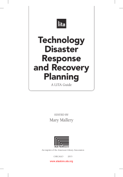Technology Disaster Response and Recovery Planning